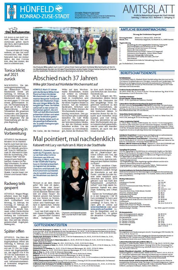 Amtsblatt vom 5. Februar 2022